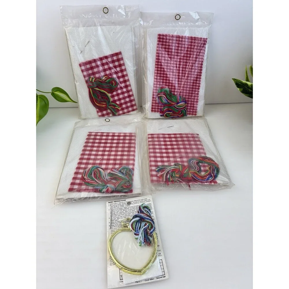 Mini 5” Stocking Set Counted Cross Stitch Kit NEW Ornament Kit Xmas Tree Angel